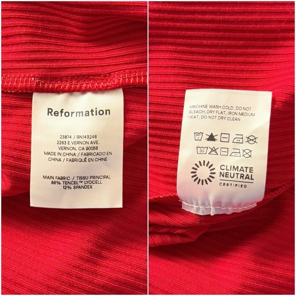 REFORMATION 90s Rib Knit Sweetheart Neck Sleeveless Ruched Side Slit Dress M - Picture 5 of 5